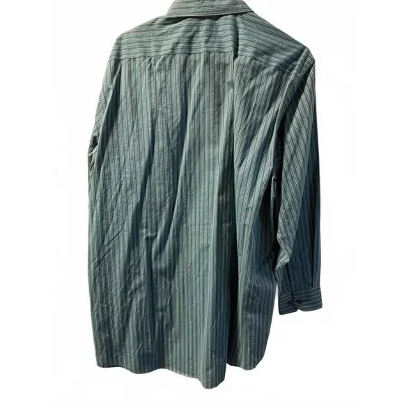 Claiborne Wrinkle-Free 100% Cotton Striped ButtonUp Shirt 32 - Picture 5 of 5